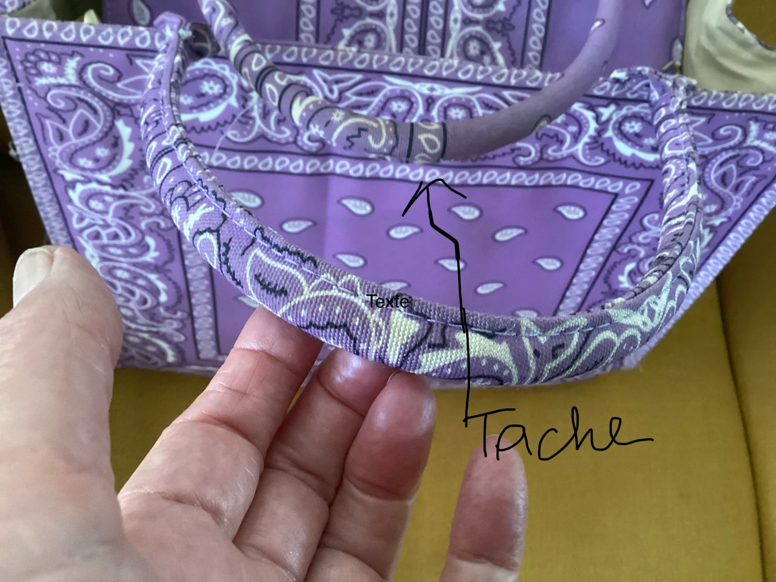 Grote canvas tas in bandana-stijl – photo 6